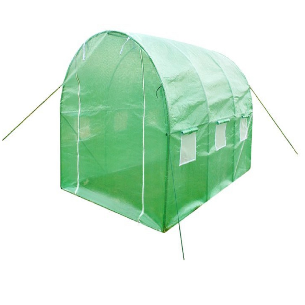Kerti fóliasátor 2 x 2 x 2 m – UV-, és vízálló, 4 szúnyoghálós ablakkal (BB-10022) (2)
