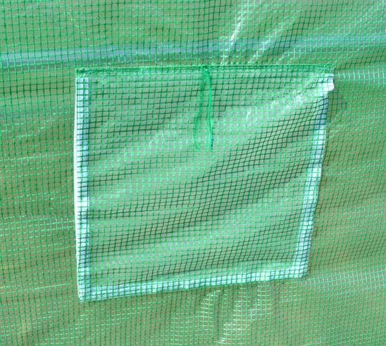 Kerti fóliasátor 2 x 2 x 2 m – UV-, és vízálló, 4 szúnyoghálós ablakkal (BB-10022) (9)