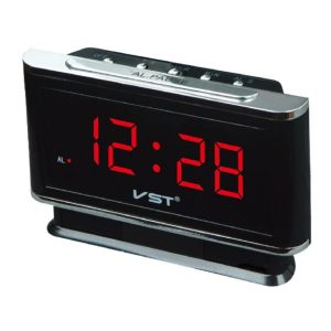 VST-721 digitális ébresztőóra beépített akkumulátorral és szundi funkcióval - választható 12 és 24 órás mód - 12,5 x 5,5 cm-es LDC kijelző (BBD)