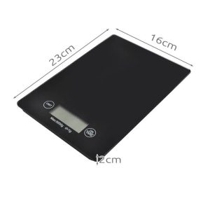 Elektronikus konyhai mérleg - fekete üveg mérleg tara és automatikus kikapcsolás funkcióval - 2-5 kg (BB-1158) - Image 5