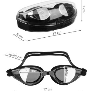 Állítható méretű búvárszemüveg - tokkal, párásodás gátló és UV szűrő réteggel, orr- és füldugókkal (BB-6295) - Image 12