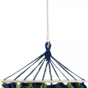 Csíkos, kétszemélyes függőágy tárolózsákban - könnyen felszerelhető nyugágy tartós, kopásálló anyagból - 260 x 160 cm (BB-21078) - Image 7