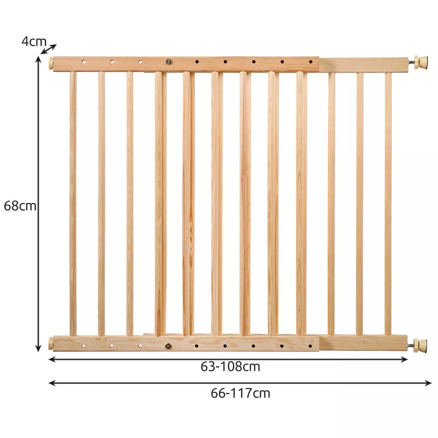 Fából készült biztonsági ajtórács – lépcsővédő, állítható szélességgel (BB-21730) (10)