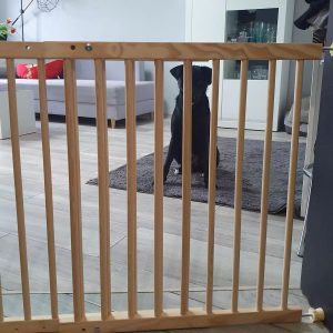 Fából készült biztonsági ajtórács - lépcsővédő, állítható szélességgel (BB-21730) - Image 2