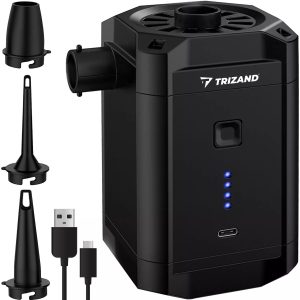 Vezeték nélküli strand pumpa matracokhoz, beépített akkumulátorral - 3 különböző fúvókával - 5000 mAh (BB-20790)