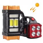 HB-2678 extra erős fényű, 62 LED-es, napelemes kézilámpa és power bank - praktikus lámpa kempingezéshez, horgászathoz, szereléshez (BBD)