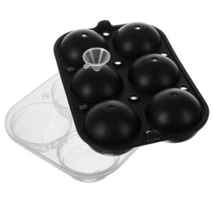 Jéggolyó készítő forma - dekoratív jég készítő koktélokhoz, limonádéhoz, és más hűsítő italokhoz - 6 db-os szilikon forma tölcsérrel (BB-20989) - Image 7