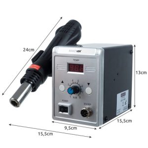 Professzionális, LCD kijelzős hegesztőgép kerámia fűtőmaggal és 100-500°C között állítható hőmérséklettel - 700W (BB-21708) - Image 3