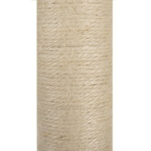71 cm-es macska mászóka szizálrostból készült kaparófával, kuckóval és szőrös plüss labdával - szürke (BB-21712) - Image 11