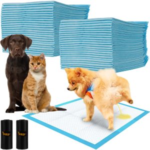 80 db-os higiéniai készlet kisállatos gazdiknak - 50 db 60x60 cm eldobható kutyapelenka és 30 db kutyapiszok felszedő zacskó (BB-21600)