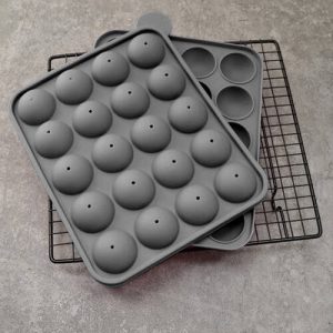 Szilikon gömb forma pálcikákkal - kézműves édességek készítéséhez - nyalóka, jégkrém és aprósütemény forma - 20 db-os (BB-21808) - Image 5
