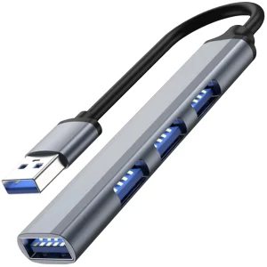 Usb elosztó - Plug and play - 4 portos USB hub 14 cm-es kábellel (BB-21940) (BB-23316)