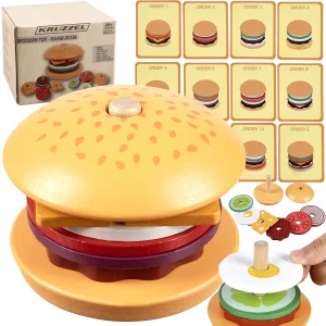 Összerakható és kreatívan variálható hamburger fajáték rengeteg összetevővel (BB-22673)