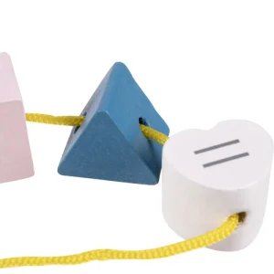Fából készült pasztell színű formabedobó - fejlesztő játék babáknak (BB-22885) - Image 7