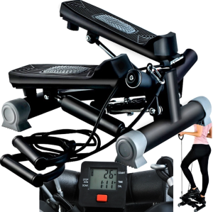 2az1-ben taposógép LCD kijelzővel, állítható edzés intenzitással - rögzített kötelekkel felsőtest edzéshez (BB-22776)