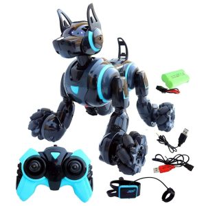 Driftelő távirányítós robot kutya - kerekeken guruló robot házikedvenc 360°-os forgással (FX) (BBJ)
