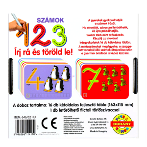 123 Számok-írj rá és töröld le-fejlesztő kártyák (BBJ) - Image 2
