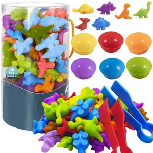 Dinoszauruszos szétválogatós készségfejlesztő játék -a színes és számok megtanulásához (BB-22496)