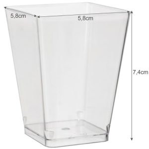 Négyzet alakú desszertcsészék bulikra, rendezvényekre, eseményekre - 50 darabos készlet (BB-21164) - Image 8