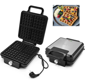 Tapadásmentes gofrisütő beépített jelzőfénnyel, 1500W - családi reggelikhez, desszertekhez (BBV)
