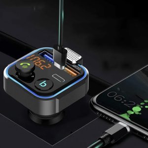 Xtrobb FM Bluetooth transzmitter - Bluetooth FM adó töltő adapter 2xUSB + USB Type-C (BB-22355) - Image 4