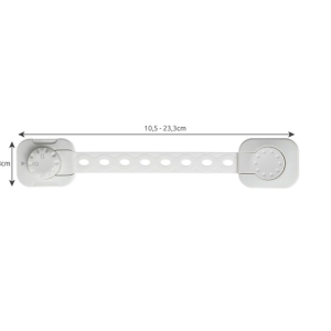 Méretre vágható 6 db-os öntapadó biztonsági gyerekzár készlet - fehér (BB-21913) - Image 8