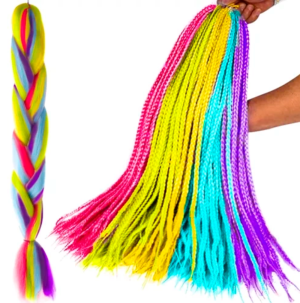 Színes, szintetikus hajfonat - kellemes tapintású, ellenáll az UV sugárzásnak, 60 cm ( BB-23571)