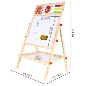 6in1 forgatható, multifunkciós oktató rajztábla abakusszal, kiegészítőkkel (BB-22472) - Image 5