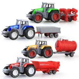 4 részes színes traktor kollekció - minden amire egy gazdaságban szükséged lehet (BBJ)