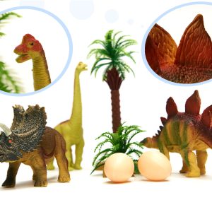 Dinoszaurusz figurakészlet készlet 7 darab különböző dinoszaurusszal tojásokkal, kiegészítő elemekkel (BBI-6397) - Image 3