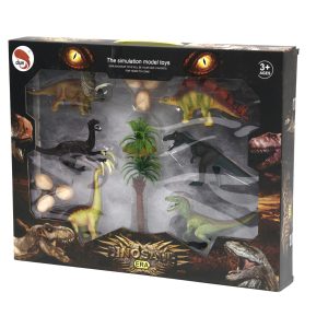 Dinoszaurusz figurakészlet készlet 7 darab különböző dinoszaurusszal tojásokkal, kiegészítő elemekkel (BBI-6397) - Image 7