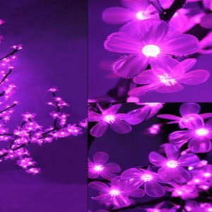 72 LED-es lila SAKURA FA - karácsonyi dekoráció - kék (BBKM) (BBV)