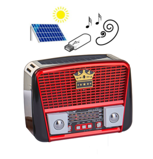 Napelemes Bluetooth hordozható multimédia lejátszó MP3 USB FM rádió RX-BT455S (BBD) (BBL)
