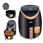 Digitális kijelzős, érintőképernyős RAF forró levegős olaj nélkül Air Fryer - 5,8L R534B (BBD)