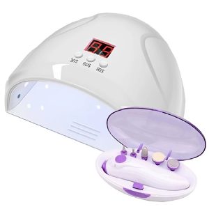 2 az 1-ben LED körömszárító és elektromos körömápoló készlet – professzionális manikűr és pedikűr készítéshez (BBV)
