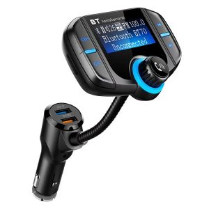 Bluetooth autós FM transzmitter BT70 – kihangosító és MP3 zenelejátszó, 2db USB töltővel és Micro SD támogatással (BBV)
