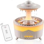 Esőcsepp mushroom design aromaterápiás diffúzor – 350 ml-es ultrahangos illóolaj párásító távirányítóval (BBJH)(BBD)
