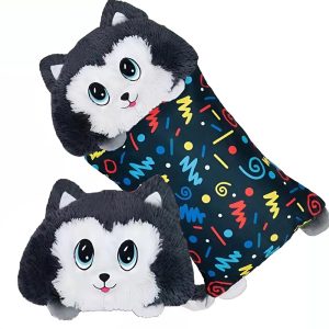 Fluffaluff husky pets ultra puha szunyókáló plüss párna – tökéletes ölelhető alvópárna gyermekeknek (FX) (BBM)