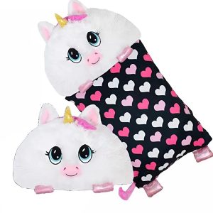 Fluffaluff unikornis pets ultra puha szunyókáló plüss párna – tökéletes ölelhető alvópárna gyermekeknek (BBM)