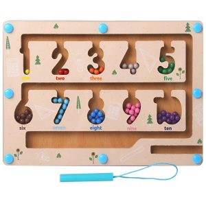 Montessori interaktív mágneses számlabirintus – oktató és fejlesztő játék gyerekeknek (BBJ)