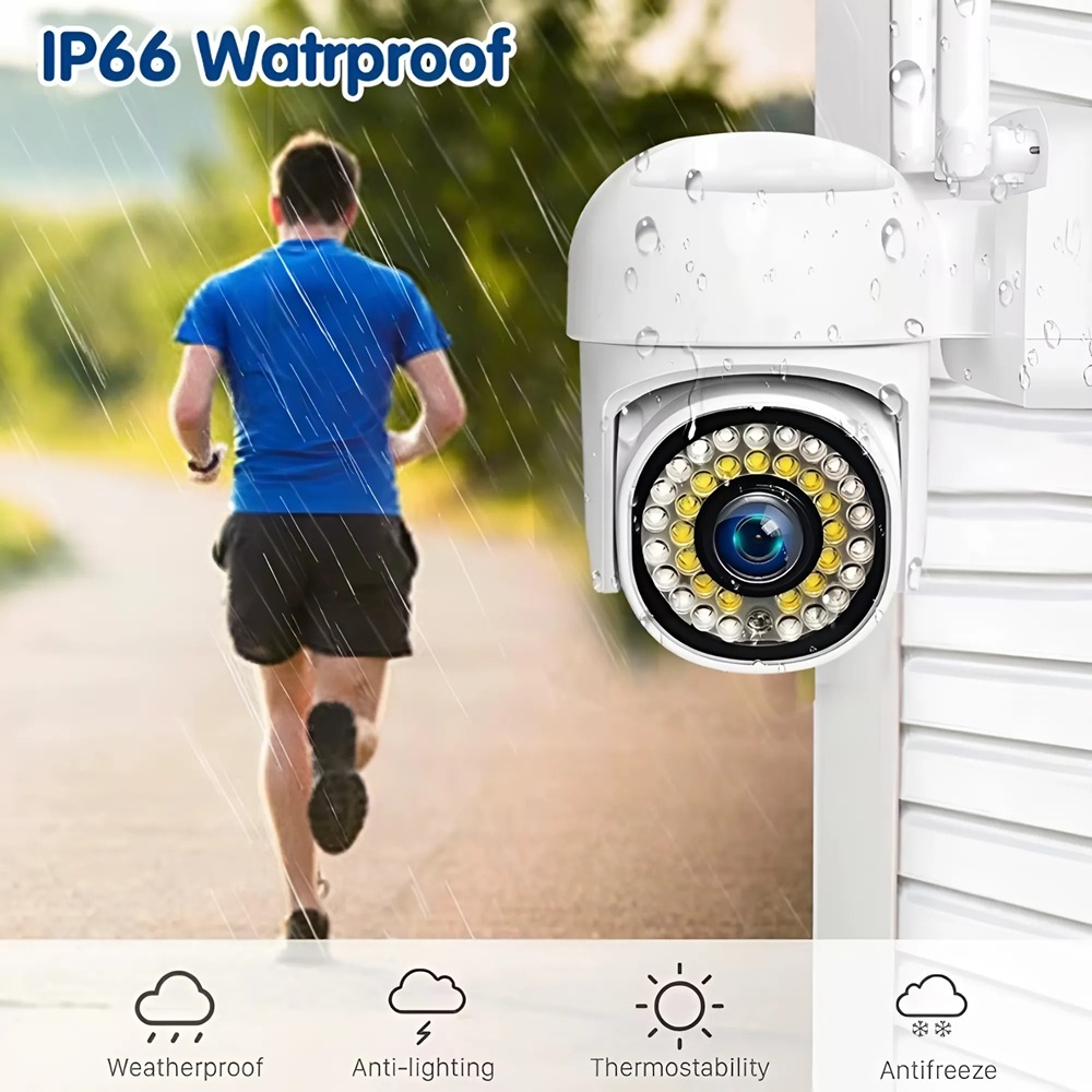 1+1 WiFi IP kamera – 360°-ban forgatható, FULL HD éjjellátó, mozgásérzékelővel, kétirányú hanggal, beltéri és kültéri biztonsághoz (BBV) - Image 2
