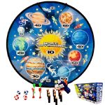 Space adventure darts és céllövő játék szett – 22 darabos készlet habgolyókkal, műanyag nyilakkal, labdákkal és kilövő fegyverrel (BBJH) (FX)