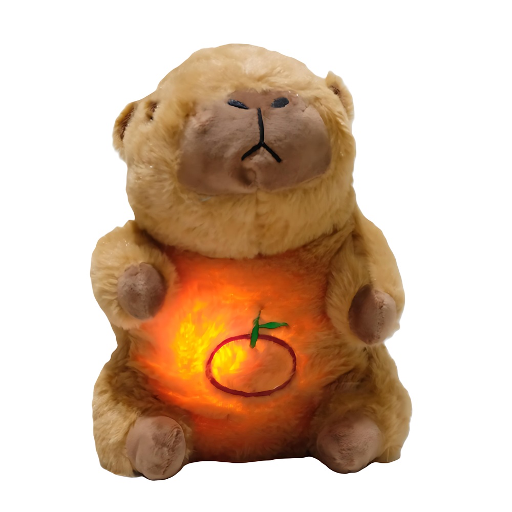 Capybara plüss alvótárs babáknak – lélegző funkcióval és környezeti fénnyel, és hanghatással 18 cm (BBJ) - Image 5