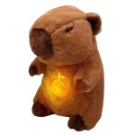 Capybara plüss alvótárs babáknak – lélegző funkcióval és környezeti fénnyel, és hanghatással 18 cm (BBJ)