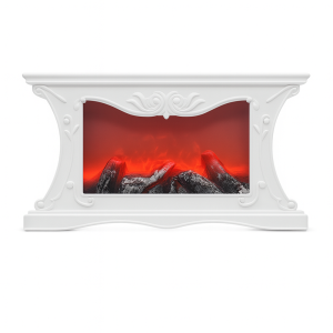 LED dekoratív díszkandalló lángeffekttel – valósághű lánghatású hangulatfény, 22×40cm -fehér SP-90 (BBD)