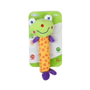 Puha béka csörgő kisbabáknak, babajáték csecsemőknek (BBMJ)