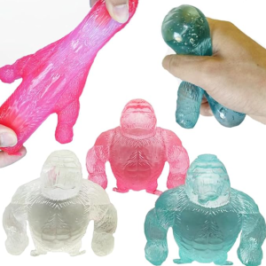 Realisztikus gorilla squishy játék – puha, szorítható stresszcsökkentő és feszültségoldó játék iskolásoknak és felnőtteknek (BBMJ) (FX)