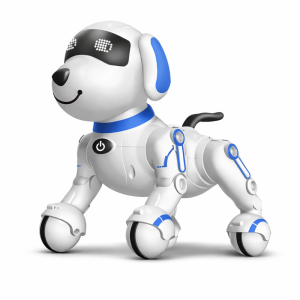 TurboTappancs – távirányítós interaktív robot kutya, hangokkal, angol szavak tanításával, tánc funkcióval – USB újratölthető, kék (BBJ)