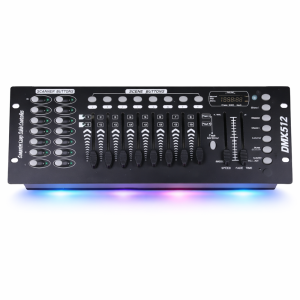 DISCO 192 DMX512 fényvezérlő pult – programozható színpadi világítás kontroller 192 csatornás DMX vezérlő DJ-hez és színpadtechnikához (BBV)