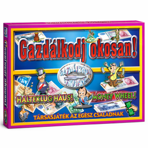 Gazdálkodj okosan retro társasjáték – klasszikus magyar családi társasjáték gyerekeknek és felnőtteknek, 35×25×4 cm (BBMJ)